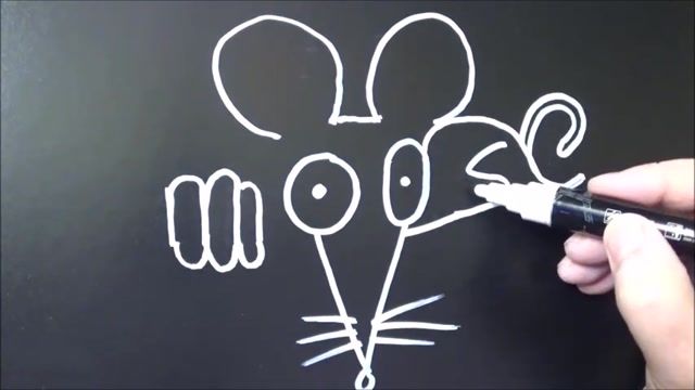 آموزش نقاشی کشیدن موش با حروف کلمه mouse 
