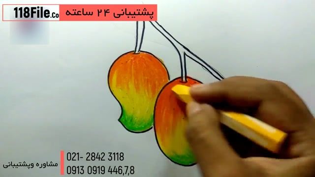 آموزش نقاشی انواع میوه ها به کودکان