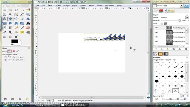 آموزش رایگان ویرایش عکس با گیمپ (Gimp) - درس 81 - انیمیشن هواپیما Airplain anima