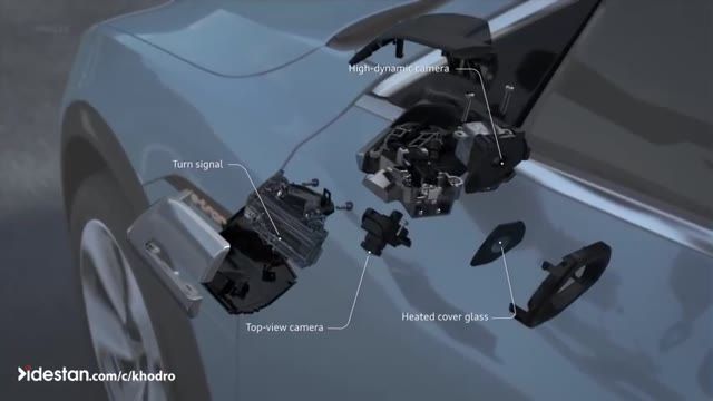 ویدیویی از نحوه عملکرد آینه های مجازی خودرو آیودی Audi e-tron