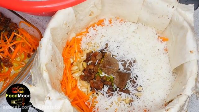 آموزش کامل طرز تهیه غذا های افغانستان - طرز تهیه قابلی پلو میان نان ای