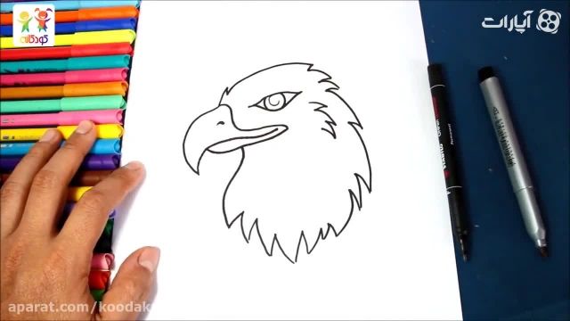 نقاشی کودکان  این قسمت  عقاب زیبا