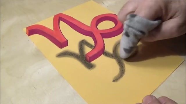 آموزش نقاشی کشیدن 3بعدی علامت Zodiac Sign Capricorn