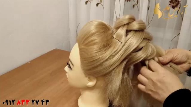 کلیپ آموزش شینیون مو بالای سر + مدل مو ملکه