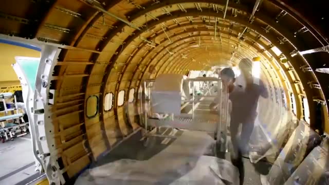 کلیپی جذاب و دیدنی از ساخت هواپیمای بویینگ   747 تنها در 9 روز 
