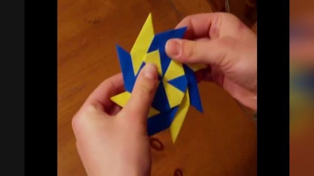 آموزش جالب اوریگامی ساخت حلقه ستاره کاغذی