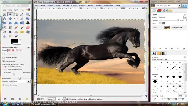 آموزش رایگان ویرایش عکس با گیمپ (Gimp) - درس 84 - اسب Horse