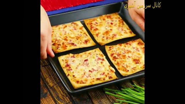 طرز تهیه پیتزا لقمه ی خانگی - ساده و سریع