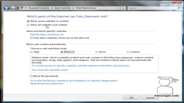 آموزش جامع ویندوز ویستا (Windows Vista) - درس 37 - کنترل کاربر Parental control