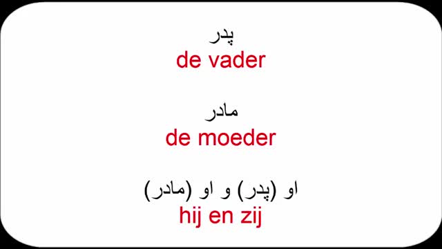 آموزش زبان هلندی به روش ساده  - درس 2  - اعضای خانواده