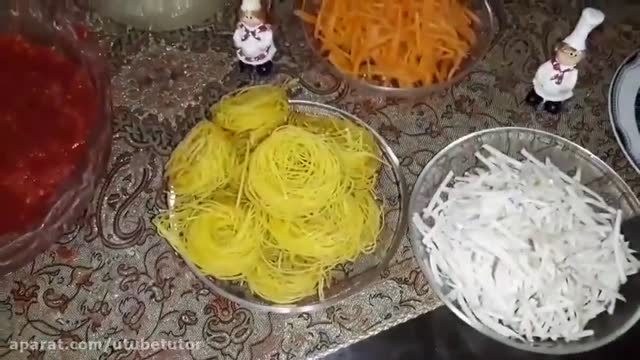 روش تهیه دم پختک قدیمی با ته دیگ هویج ، از غذاهای قدیمی تهران