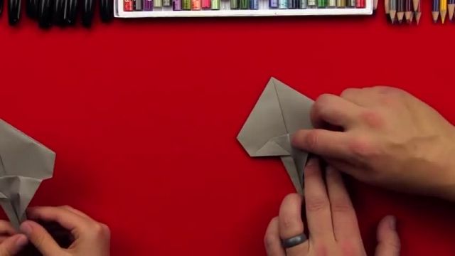 آموزش اوریگامی ساخت استینگری کاغذی