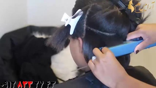 فیلم آموزش صاف کردن مو با کراتین و اتو مو 
