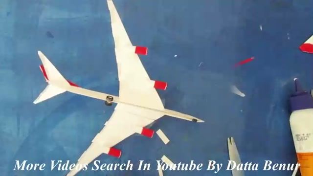 آموزش درست کردن هواپیمای مسافربری اسباب بازی با کاغذ
