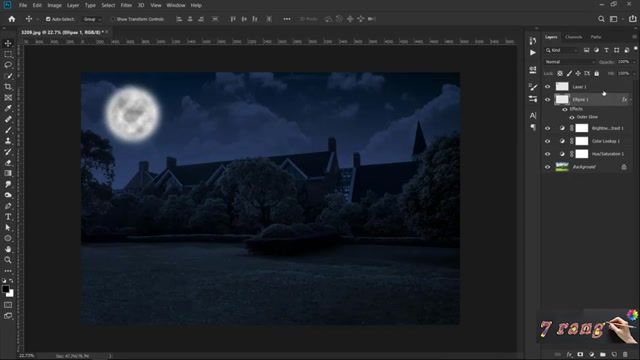آموزش فتوشاپ (Photoshop)  -  تکنیک های فتوشاپ - تبدیل روز به شب 
