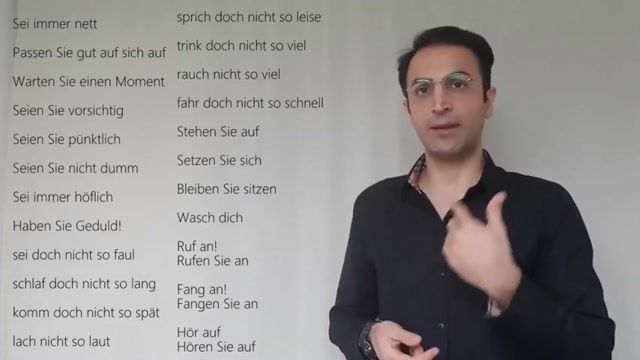 آموزش زبان آلمانی - امر و نهی کردن به دیگران2