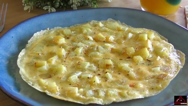 آموزش طرز تهیه ساده سریع صبحانه با املت سیب زمینی (Potato Omelette)