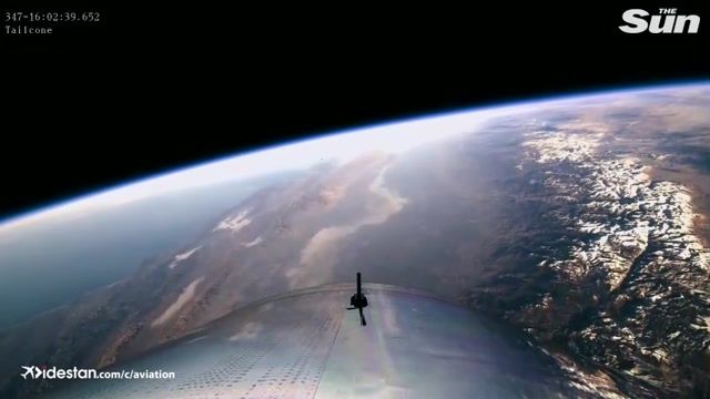 هواپیمایی فضایی ویرجین گلکتیک برای نخستین بار به فضا رسید