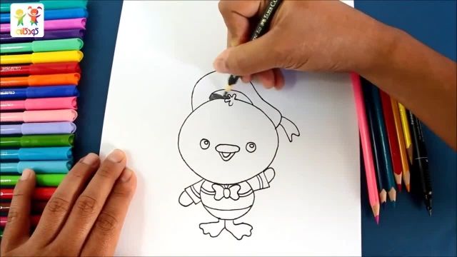 یادگیری نقاشی دونالد داک برای کودکان