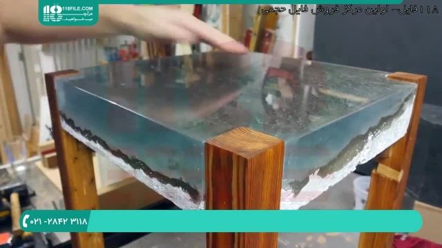 ساخت میز اپوکسی طرح اقیانوس