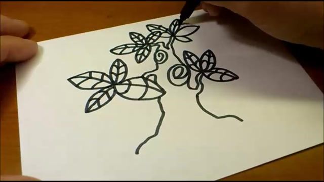 آموزش کشیدن نقاشی یک درخت با نوشتن حروف کلمه tree 