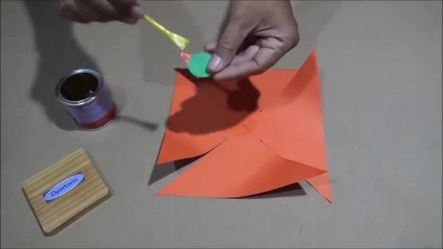 آموزش ساده اوریگامی طرز ساخت فرفره کاغذی