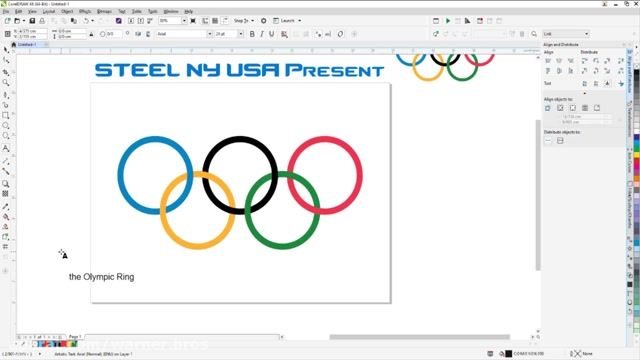 آموزش جامع طراحی لوگو با نرم افزار کورل دراو coreldraw - طراحی لوگو المپیک