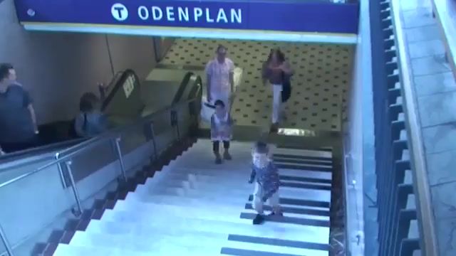 ایجاد انگیزه کردن برای شهروندان سویدی برای استفاده نکردن از پله برقی