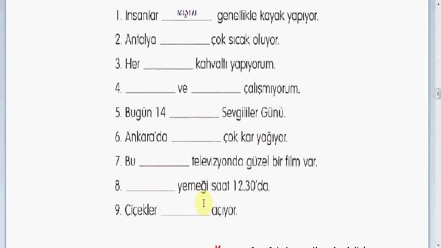 آموزش زبان ترکی استانبولی ازمبتدی تاپیشرفته - بخش 32  - حل تمارین زبان ترکی