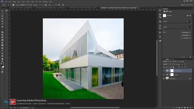 آموزش فتوشاپ (Photoshop) - اصلاح رنگ در فتوشاپ - رندهای معماری  قسمت 2 