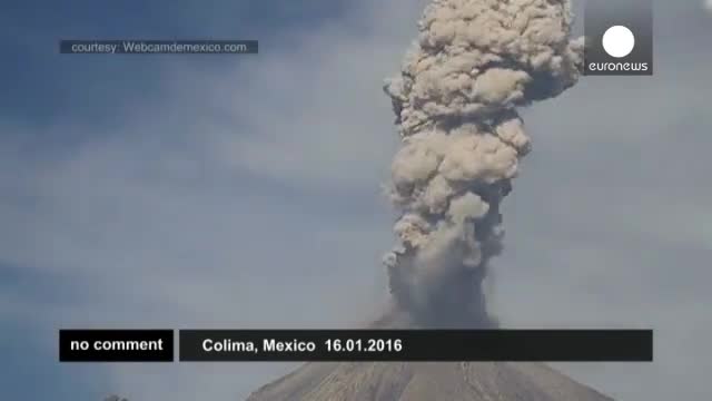 تصاویری زیبا و دیدنی از فوران کوه آتشفشان در کولیما مکزیک