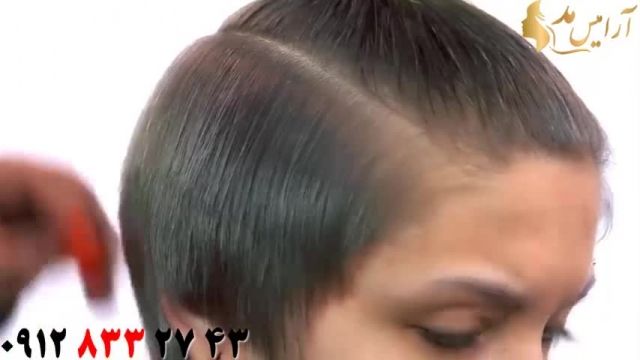 کلیپ آموزش کوتاه کردن مو  دخترانه مدل فشن 