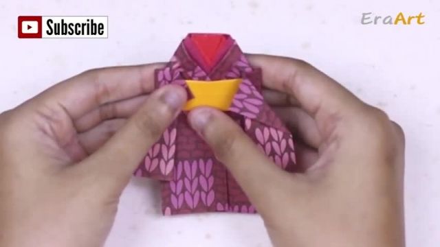 آموزش  جالب اوریگامی ساخت لباس سنتی ژاپنی کاغذی