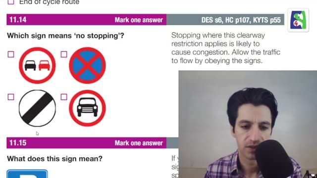 آموزش آزمون آیین نامه رانندگی درانگلستان-توضیح پرسشهای11تا20بخش علایم راه،ترافیک