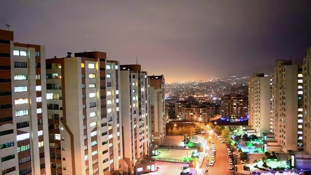 تصاویر زیبا از تهران در یک نگاه کلی با Time Lapse