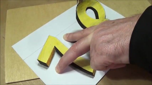 آموزش نقاشی کردن 3بعدی اعداد : کشیدن طرح 3بعدی عدد 78