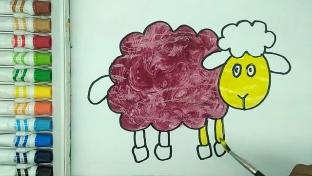 آموزش نقاشی به کودکان - طراحی گوسفند