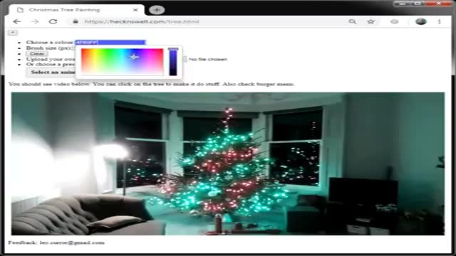 کنترل چراغ های ال ای دی درخت کریسمس به وسیله ی اینترنت