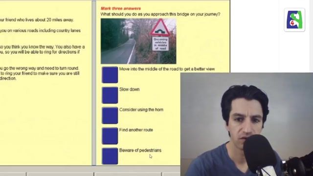 آموزش آزمون آیین نامه رانندگی در انگلستان - توضیح بخش بررسی موردی A