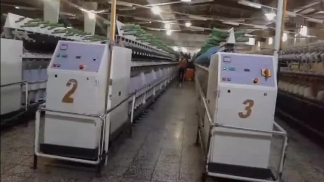 سالن تولید نخ 100درصد اکریلیک فرش ماشینی